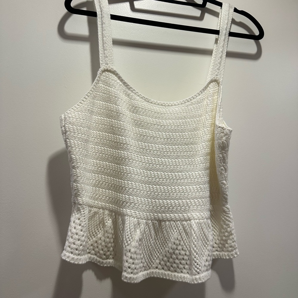 House of Harlow 1960 Ivory Knit Tank Top